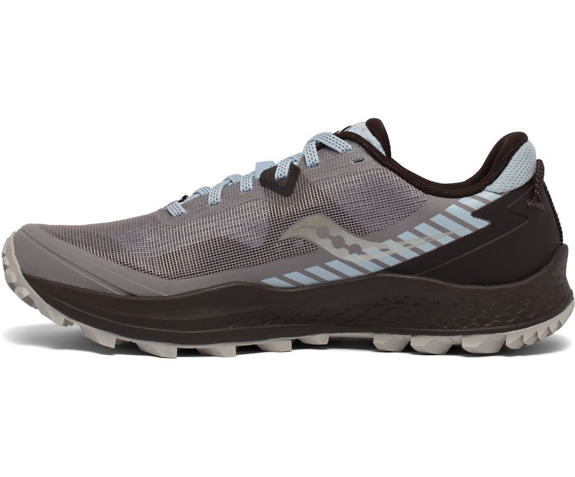 Women's Saucony Peregrine 11 Trail Running Shoes Grey / Turquoise | Singapore 235QMAZ